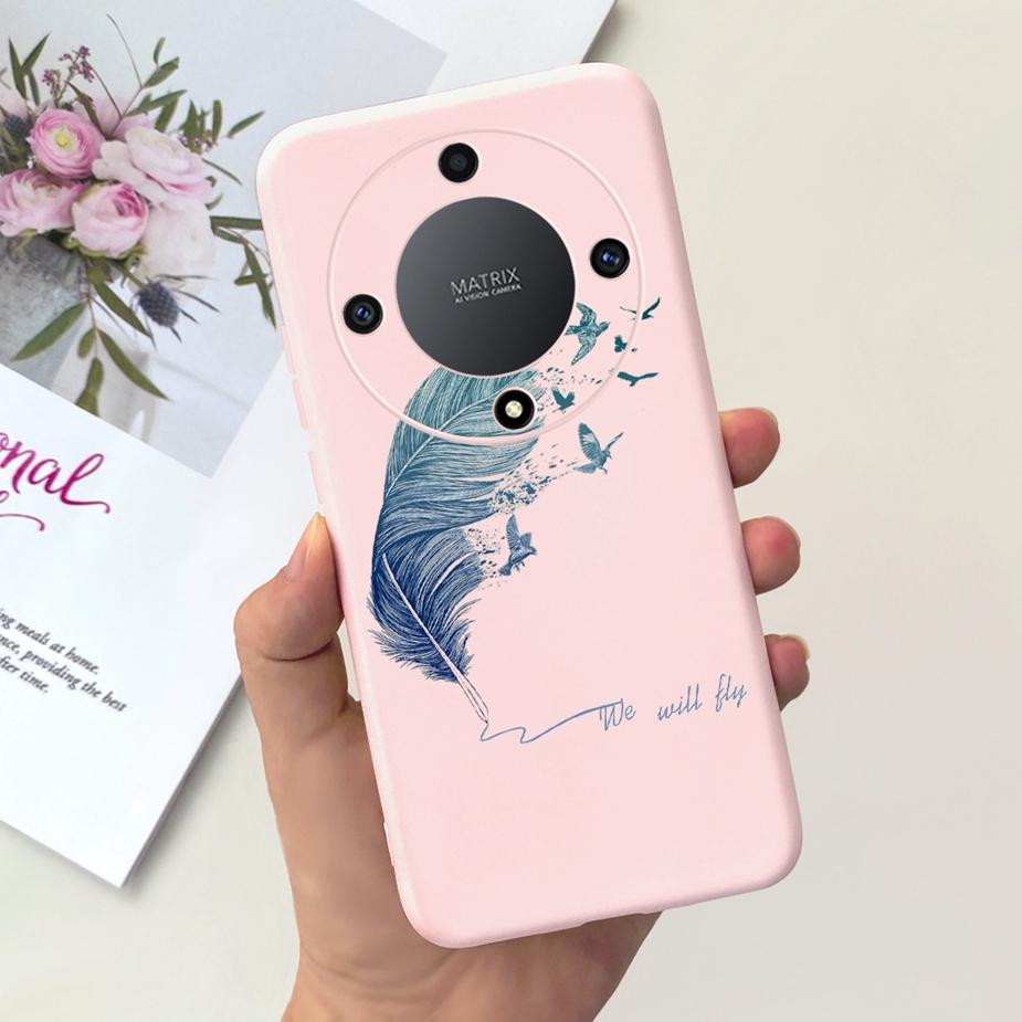 For Honor Magic6 Lite Case Honor X9b Pretty Girls Sunflower Cover Soft Silicone Phone Case For Honor Magic6 Lite HonorX9b Bumper