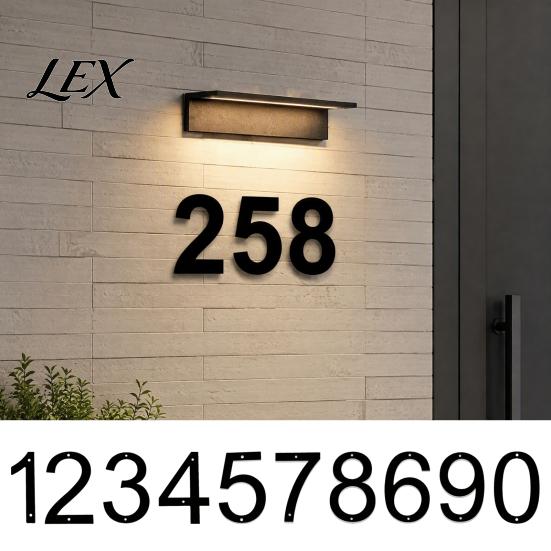 Metal House Numbers 3D Number for Outside, Modern 0-9 Floating Address Numbers, Large Sign Weather-proof Door, Mailbox, Wall, Yard Easy Install