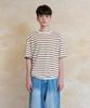 KNOUUN Stripe Sweat T-Shirts (Cream)