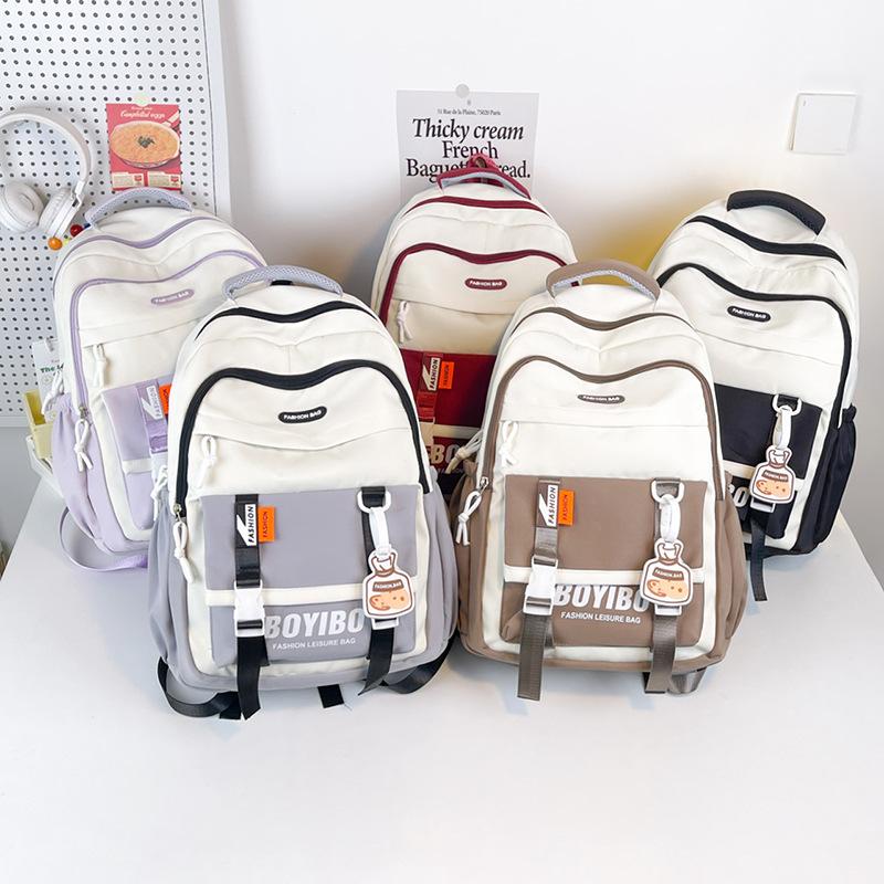 Schoolbagins Japanese Junior High School Large-capacity Schoolbag Female College Student Niche Backpack Simple Versatile Computer Backpack Male