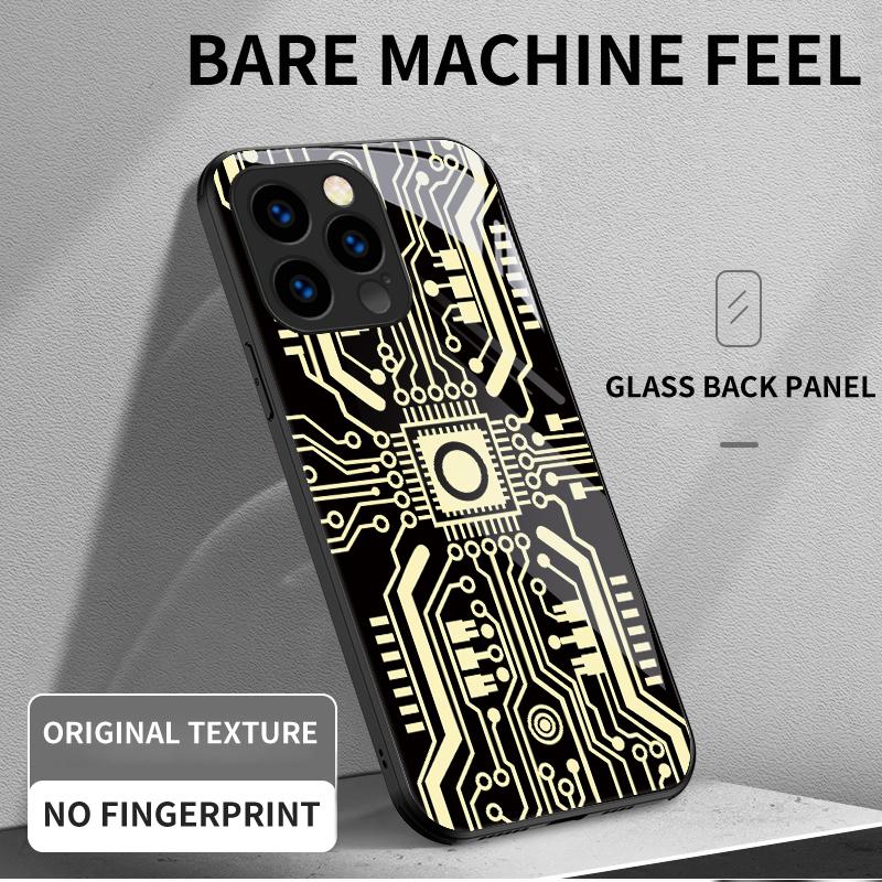 Tempered Glass Casing Cracked Glasses Printed Protective TPU Cover Soft Case Shell for iPhone Samsung