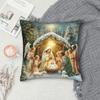 Christmas Nativity Scene Baby Jesus & Mary Printing Pillowcase Cushion Cover Pillow Covers Soft and Sweet Zipper Multi Size