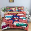 Comic Pattern Duvet Cover Queen King Cartoon Bedding Collection For Boys Girls Hippie Hip Hop Rock Style Polyester Comforter Cover