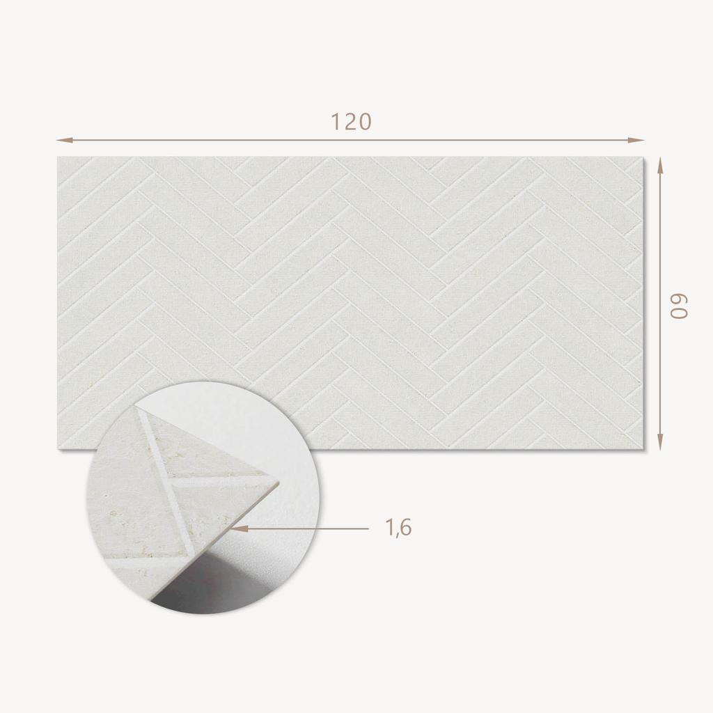 Self-Adhesive Vinyl Panel With Print For Living Room 120x60 cm Herringbone Pattern