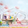 Hamster Enrichment Toy Wooden Painted Cubes Guinea Pig Chew Toy Pet Teeth Grinding Toy for Dwarf Hamsters Rabbits Gerbils Chinchillas