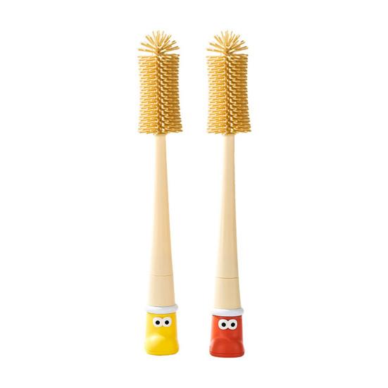 Conjunto de Escovas de Garrafa de Silicone Flexíveis 360 Graus Design de Furo para Pendurar Escova de Limpeza Multifuncional Limpeza Universal