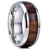 Fashion 8mm Men Titanium Wedding Rings Green Shell Inlay Stainless Steel Rings For Men Wedding Band Anniversary Birthday Gifts