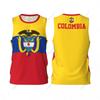 Colombia Flag Men Basketball Sports Running Fitness Multifunction Sleeveless Tshirt Exclusive Custom Name Nunber