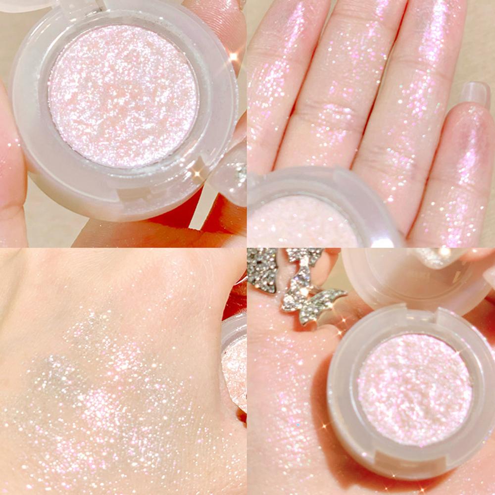 Monochrome Eyeshadow Palette Diamond Glitter Discoloration Eyeshadow Highlighter Sequins Waterproof Lasting Eyes Makeup Pigments