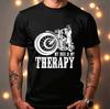 Biker T-Shirt, Mens Funny Motorbike Racer My Bike Is My Therapy Biker Gift Tee