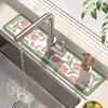 Kitchen Sink Drain Mat Super Absorbent Faucet Splash-Proof Table Mat Waterproof Foldable Bathroom Countertop Mat
