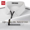 Hongdou Men's Linen & Silk Blend Polo Shirt