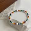 925 Sterling Zilver Armbanden voor Vrouwen Mode Vintage Koppels Handgemaakt Kleurrijke Kralen Eenvoudige Smiley Gezicht Feest Sieraden