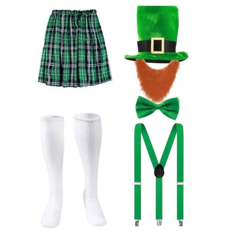 Patrick's Celebration Accessory Set Fabric Items Costume Outfit For Festive Costuming In Parties And Gatherings