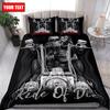 Skull Viking Doona Duvet Cover Bedding Set Bedclothes Single Double Gift