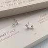 Sterling Silver Smiling Star Stud Earrings for Women – Korean Style, Elegant, Simple, and Cute.