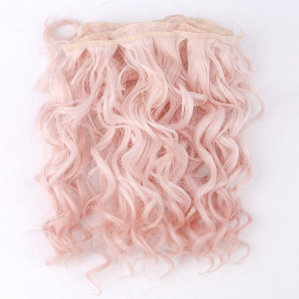 High-Temperature Wire Diy Curly Short Hair Curly Imitation Roll Doll Curly Hair Natural Heat-Resistant Doll Hair Wig Diy Set