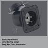 Power Inlet Waterproof 15A/125V Flanged Male Power Inlet For Charging Travel Outdoor Camping Utility Connection Mobility