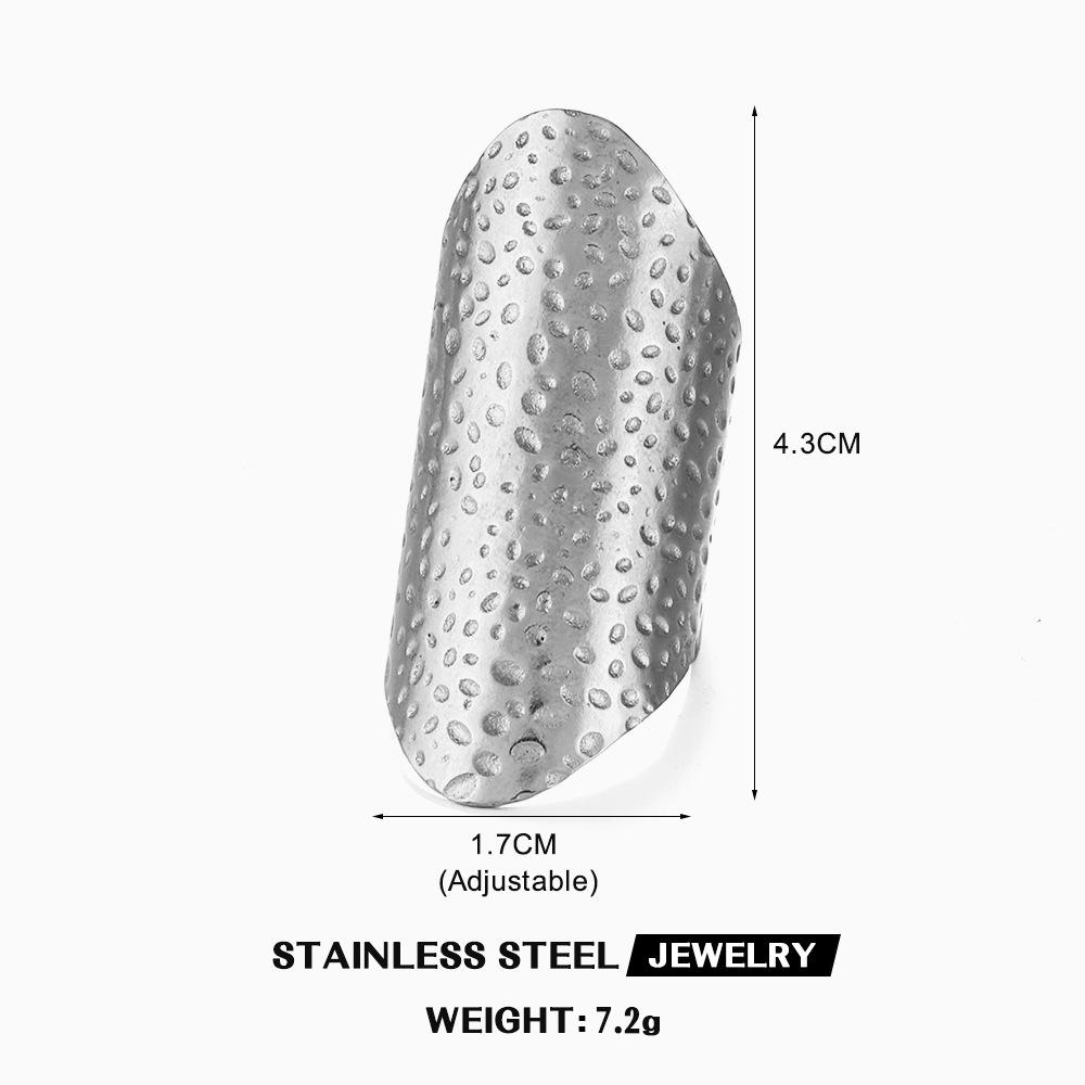 LATS Multiple Styles Stainless Steel Geometric Texture Wide Rings for Women Men Irregular Gold Color Wedding Ring Punk Jewelry