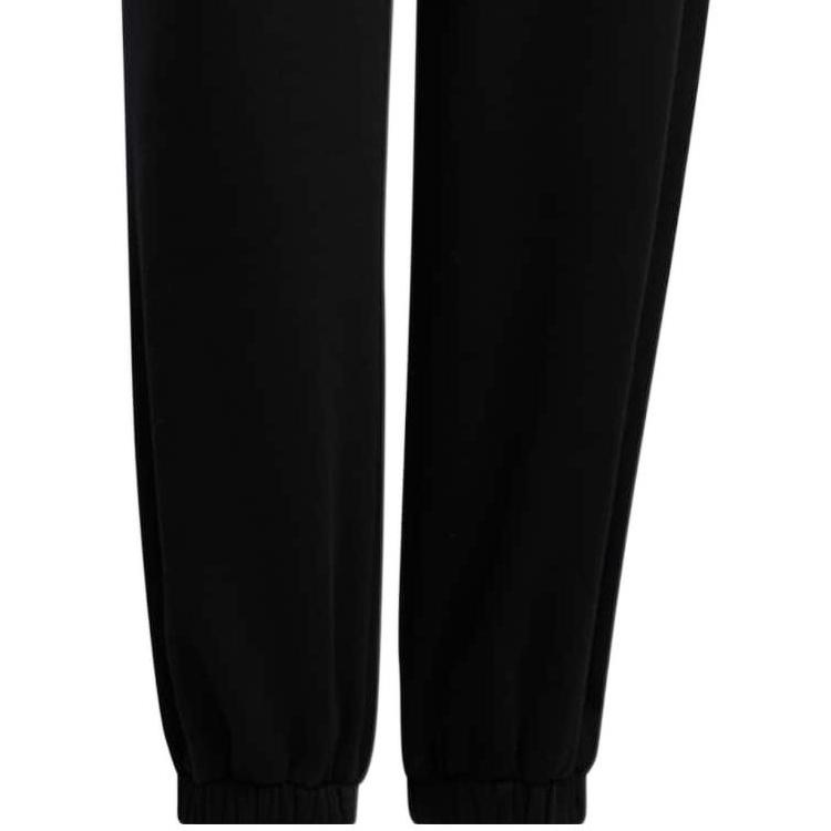 adidas Pantaloni Sportivi Neri da Donna con Stampa Logo e Vita Elastica, Polsini IB2723