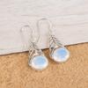 Milchiger Opal Edelstein 925 Sterlingsilber Schmuck Hängeohrringe 1.64" Geschenk CE-1-14