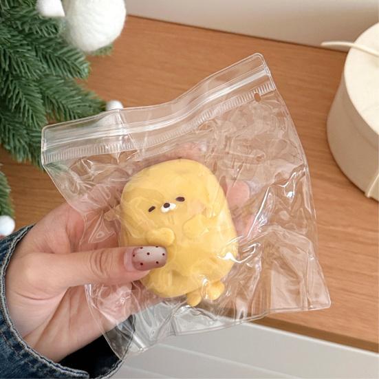 Cartoon Fruit Squeeze Toy Slow Rising Stress Relief Star Croissant Seal Chick Sensory Toy Students Office Workers Anti-anxiety Gift
