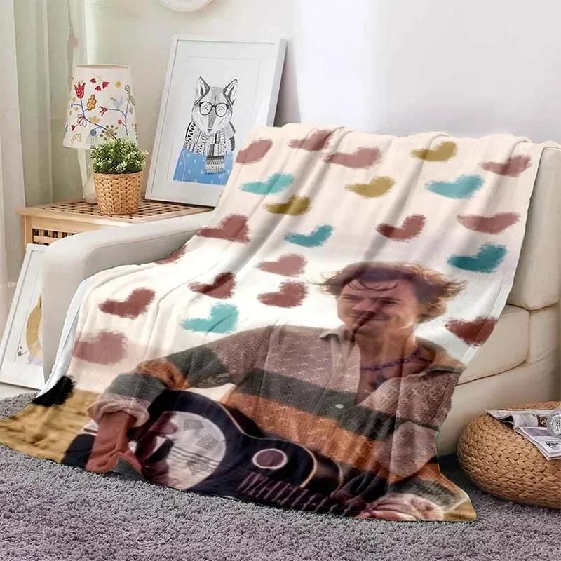 Harrystyles Flanell Weiche Decke Warm Retro Decken für Betten Schlafzimmer Wohnzimmer Sofadecke Reise Picknickdecke