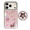 Pink dream pony applies to apple 17promax phone case 15 gilt iphone16 magnetic bracket 13 hard