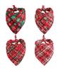 Dog Bandanas Large Pet Scarf Christmas Snow Print Dog Cotton Plaid WashableBow Ties Collar Cat Dog Scarf Large Dog Accessories