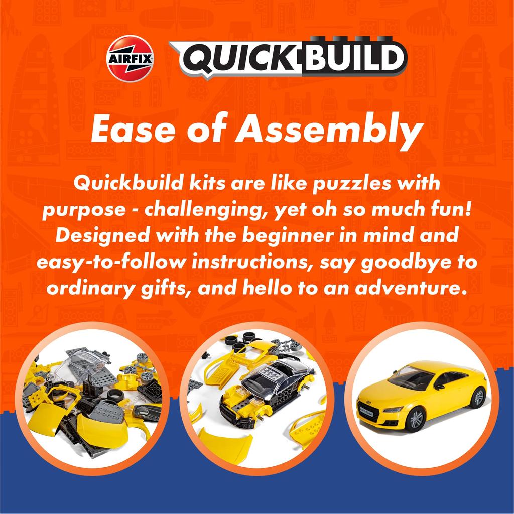 Airfix Quick Build Series Ford Mustang GT 1968 Assembly Kit QB6035 Non-Scale Pre-painted Block-Based