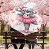 1pc Koala Ballerina Automatic Open/Close Umbrella Compact Folding Umbrella with 8-Rib Shaft for Women/Men, Portable Travel Umbrella,1152S