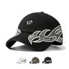 Hip Hop Street Advanced Flame Embroidery Baseball Cap Men's and Women's Versatile Cap Child Trendy Brand Sun Hat