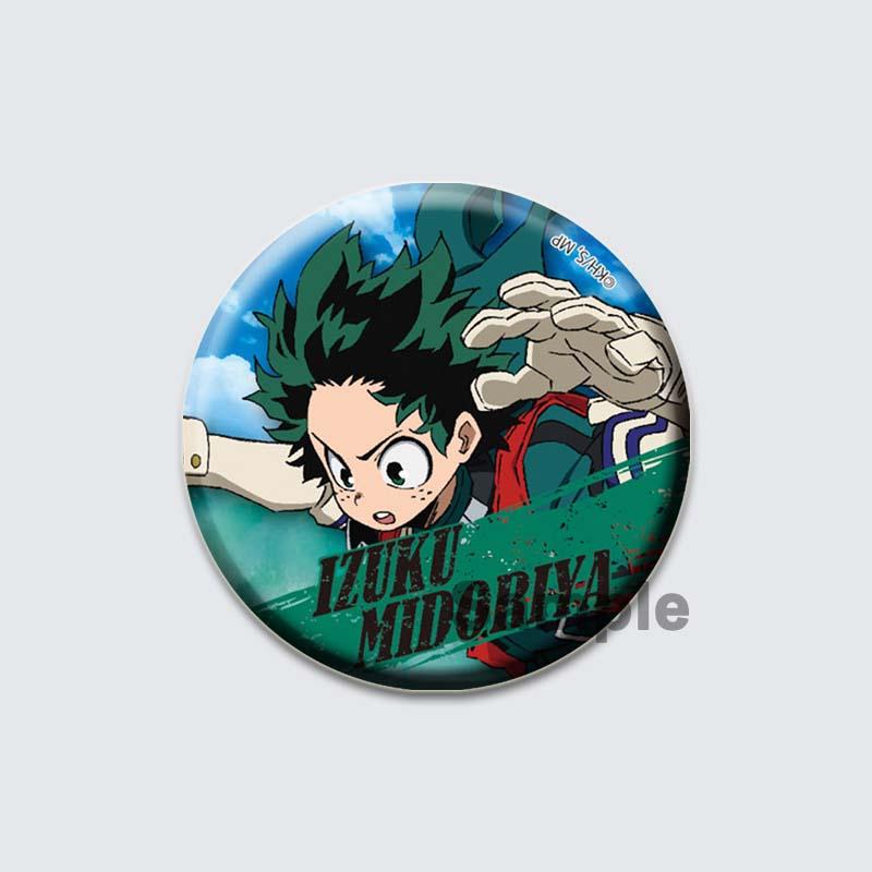 32/44/58mm Anime My Hero Academia Badge Midoriya Izuku/Bakugou Katsuki/Todoroki Shoto Cartoon Brooch Pins Backpack Clothes Accessorie Gift