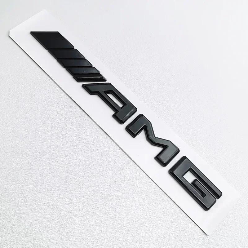 1pcs 3D ABS Black Logo AMG Emblem Letters  trunk Badge For Mercedes Benz W204 W205 W176 W177 W212 W213 AMG Sticker Accessories BK1