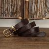 2.3CM Puur Koeienhuid Hoge Kwaliteit Echt Leer Riemen voor Dames Koperen Gesp Fancy Vintage Dames Dunne Riem Jeans Cowboy Cintos