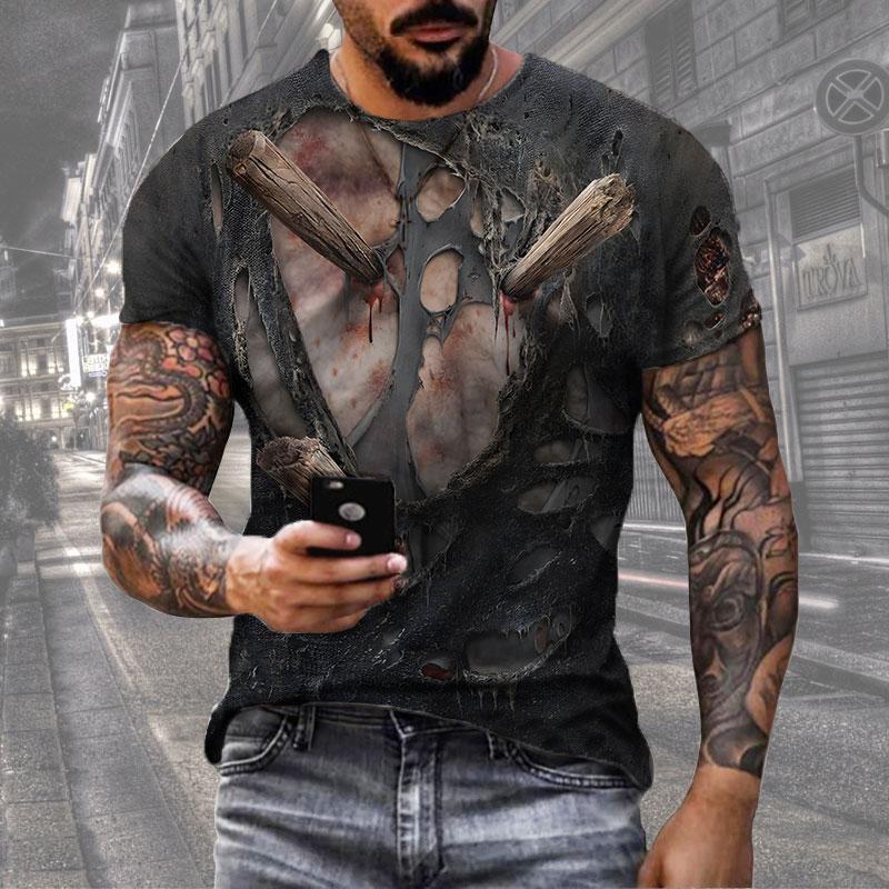 Hot Summer Horror Skull Series 3d Print T Shirt New Fashion Short-sleeved Hip-hop T-shirt Streetwear Cool T Shirts - T-shirts