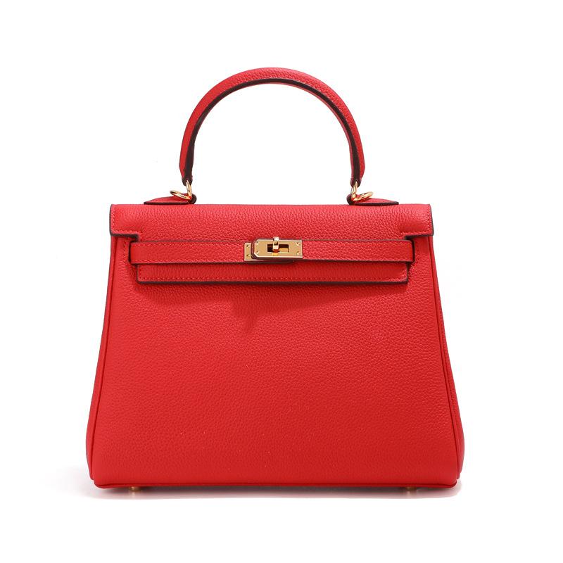 Stylish And Hot Genuine Leather Womens Handbag Fashionable Lightweight Cowhide Luxury Feel Top-Handle Bag With Large Capacity