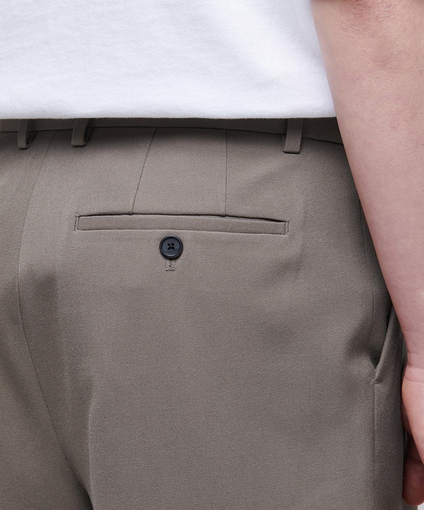 MUSINSA STANDARD Semi-Wide Slit Hidden Banding Slacks [Dusty Beige]