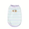 Cotton Ribbed Knit Dog Vest for Small Breeds Summer Sleeveless Striped Puppy Shirt Soft Breathable Pet Outfits