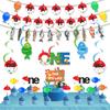 Retirement Fishing Theme Birthday Party Decoration La Flag Latte Cake Plug-In Set Custom Handmade