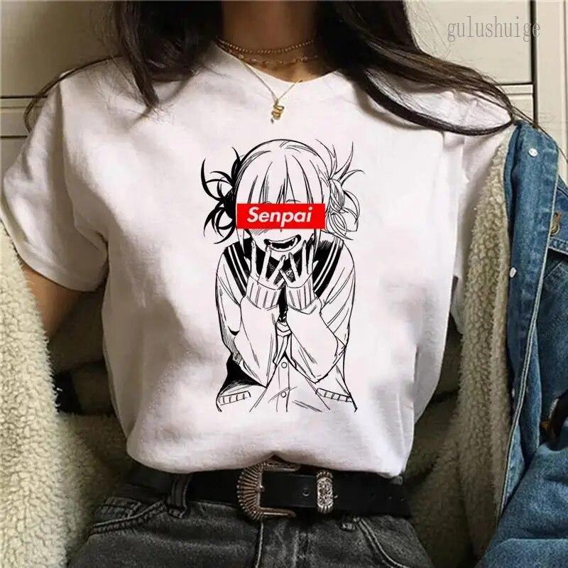 Japanese Anime My Hero Academia Graphic Print T Shirt Crew Neck Fashion Short Sleeve Casual Crew Neck Plus Size T Shirt Women