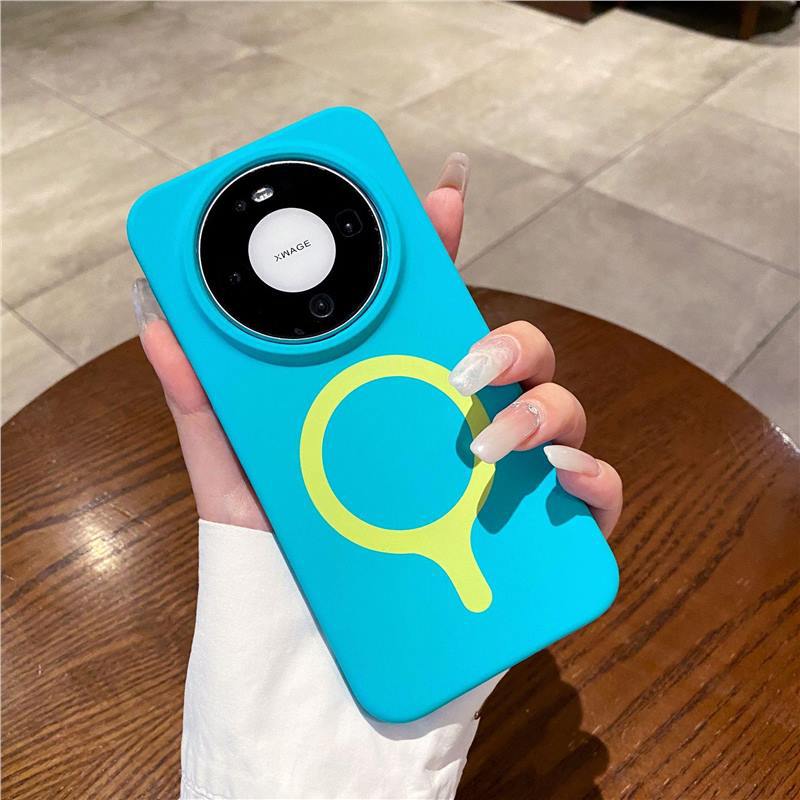 Summer Dopamine Is Suitable for Huawei Mate80 Pro Mobile Phone Case, Liquid Silicone Magnetic Suction Pura90 Solid Color All-inclusive.