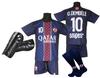 DEMBELE Kinderfußballset + Socken + Schienbeinschoner - Größe 140