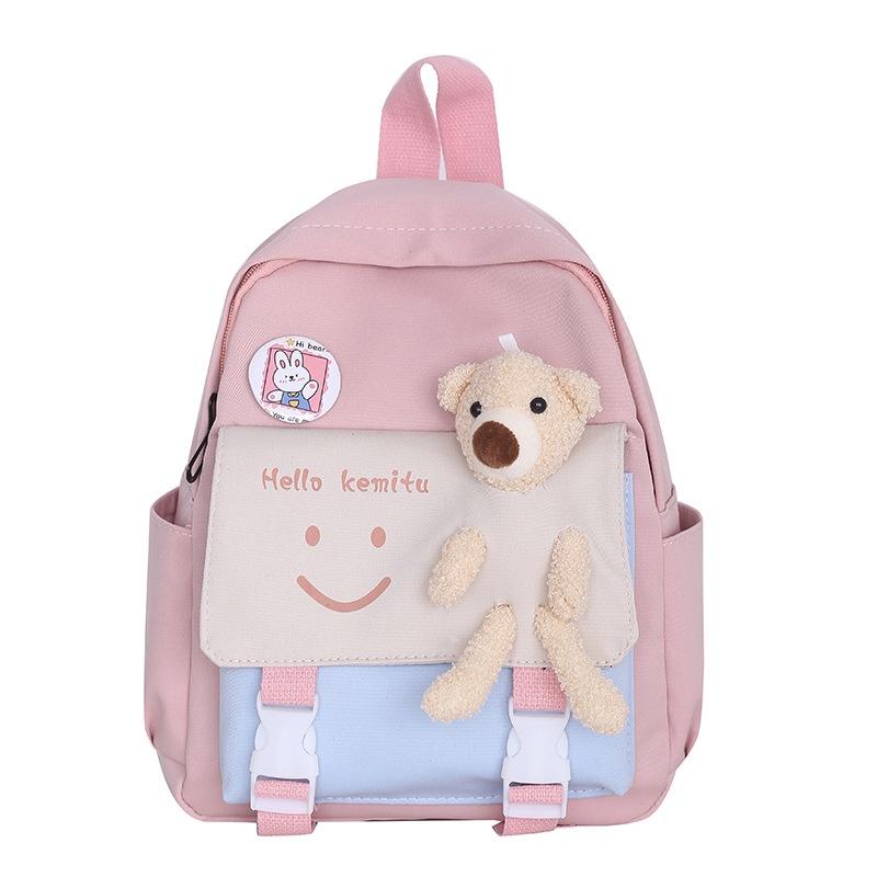 Cute Cartoon Kids Backpack For Boys And Girls Lightweight And Durable Suitable For Preschool And Elementary Students Nylon Material Medium Size
