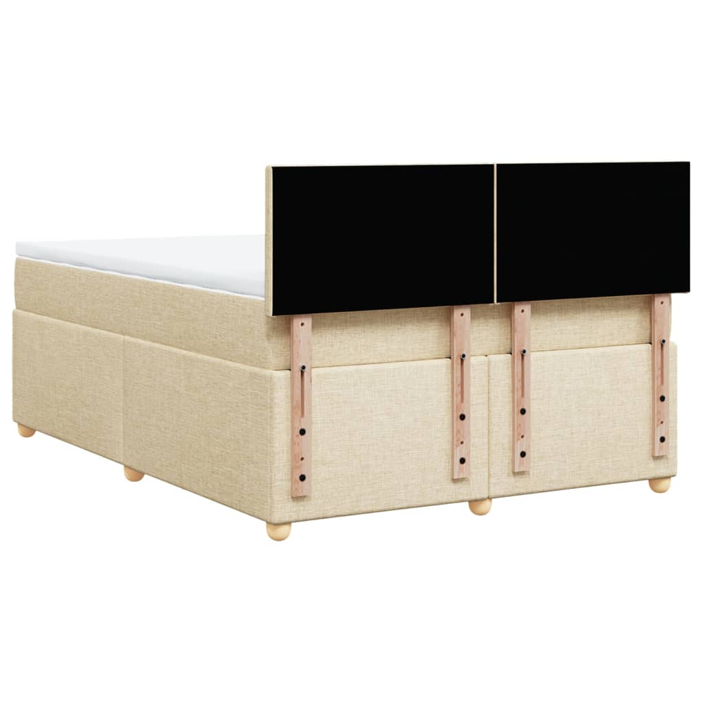 Vidaxl Continental Bed with Mattress, Cream, Fabric, 140X200 Cm