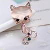Shoulder Animal Pins Accessories Corsages Women Cats Lovely Crystal Brooch Black Cats Pin