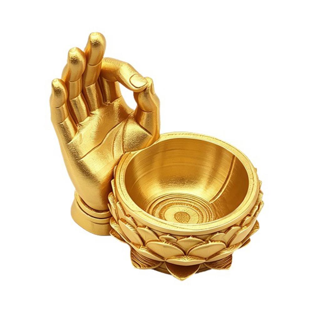 Portable 3D Printed Lotus Shaped Flower Pot Ok Hand Funny Succulent Planter Lightweight Creative Zen Plant Pot Tea Table