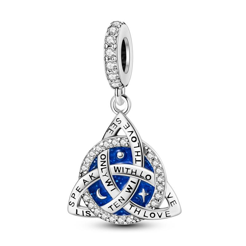 925 Silver Charms Beads Devil's Eye Fatima's Hand Cross Beads for DIY Bracelet Women Jewelry Gifts