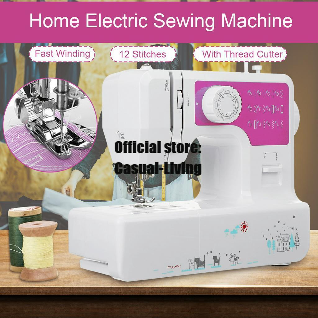 DIY 12 Stitches Household Tailor Clothes Mini Desktop Electric Sewing Machine New 11.61''x5.11''x10.03''