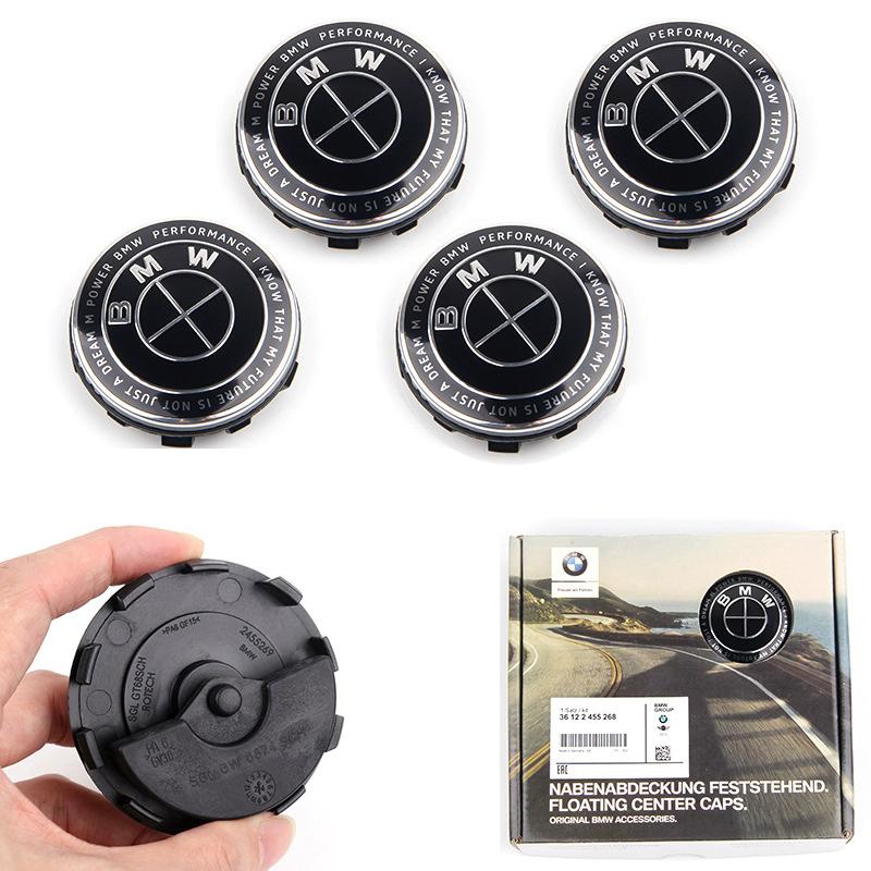 For BMW M 4pcs 56mm 68mm Car Floating Wheel Center Caps for BMW E36 E46 E90 E39 E60 F10 F30 X3 X5 X6 G20 G30 M3 M4 M5 M6 E70 E71 F15 F16 vby40